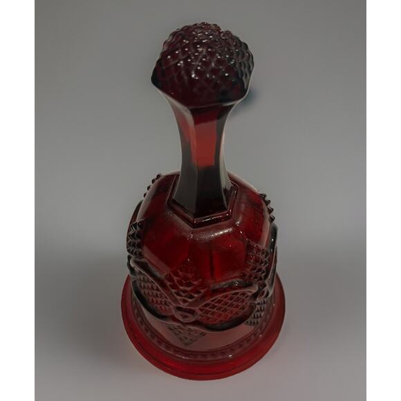 Vintage Avon Bell 1876 Cape Cod Ruby Red Glass Dimple Crimson Scarlet - NICE!! - Picture 3 of 6